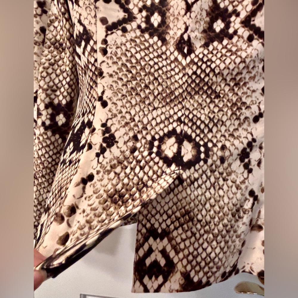 Python Snakeskin Print Blazer Jacket - image 6